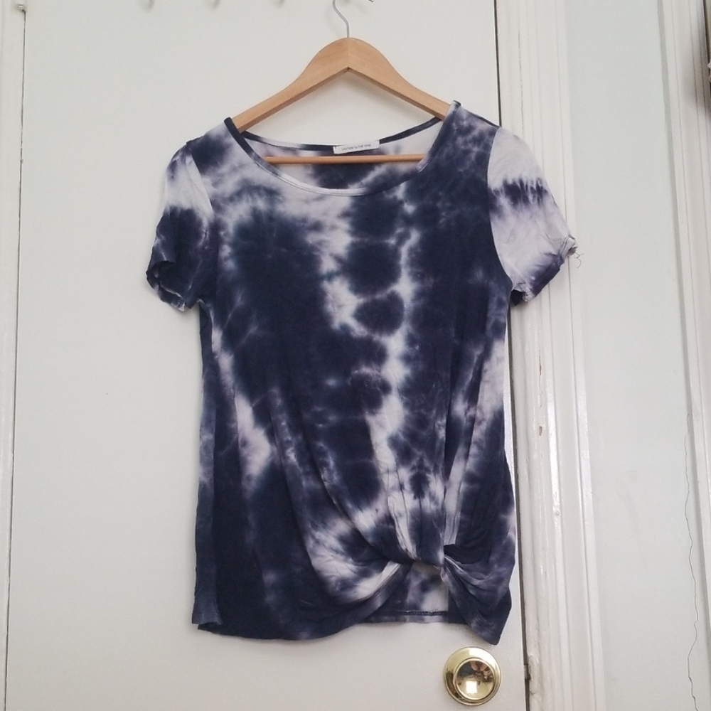 While and Blue marble shirt